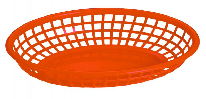 9" x 5" Premium Red Plastic Oval Basket 1 9" x 5" Premium Red Plastic Oval Basket